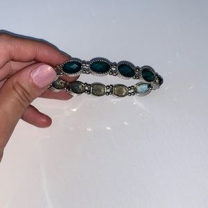Teal gem bracelet